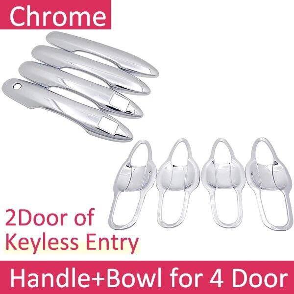 Luxury Chrome Door Handle Cover Trim Protection Cover for Toyota Camry Daihatsu Altis XV70 70 2018~ Car Accessory Sticker