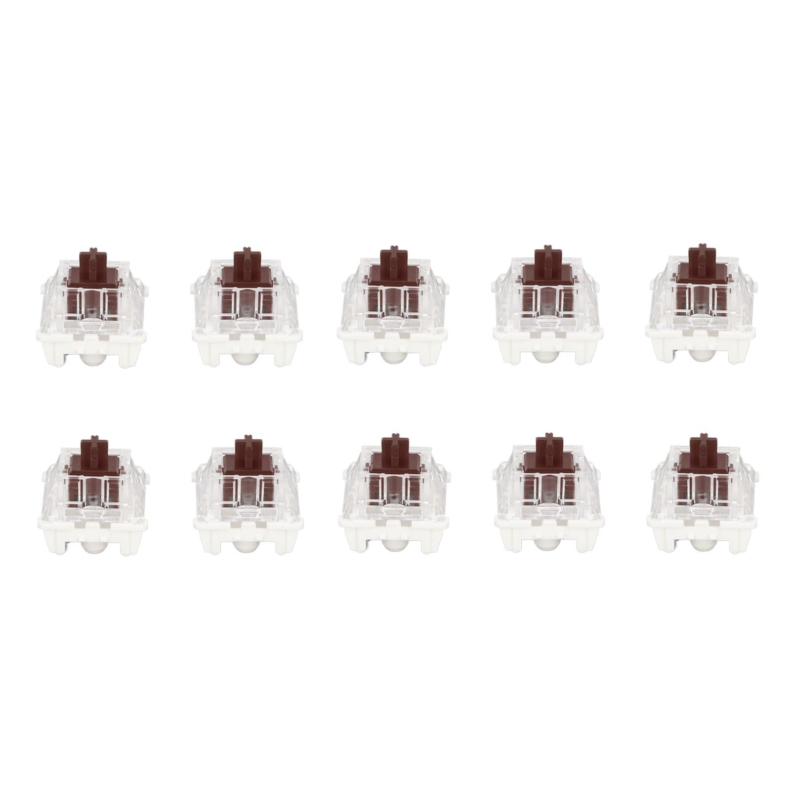 

10 шт. механический переключатель клавиатуры коричневый переключатель премиум-класса ABS деликатная структура длительный срок службы