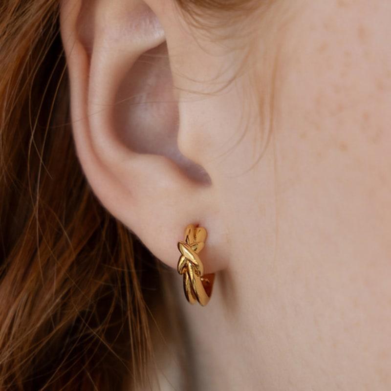 TATIANA Axis Cross Hoop Earrings EC3203