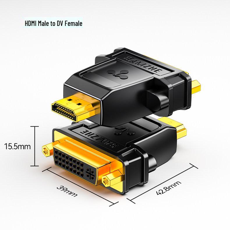 Shan Ze DVI to HDMI Female Adapter: High-Definition Display Converter for Graphics Card Interface Extension