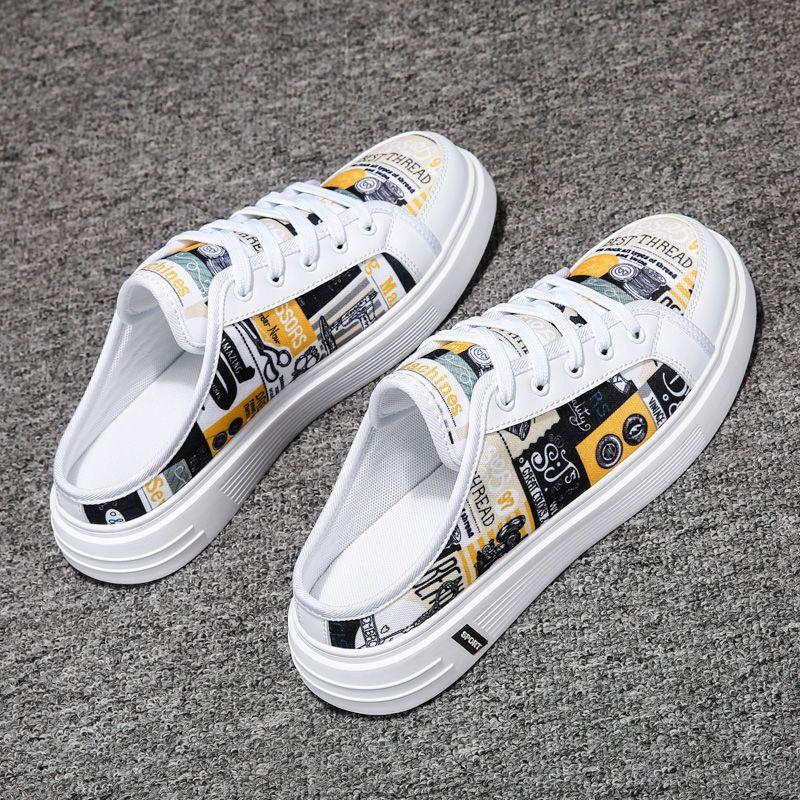 

Полутапочки, повседневная обувь, летние мужские сандалии на каблуке меньше одной ноги, дышащие верхние полутапочки, универсальные сандалии с запахом 43 жёлтый