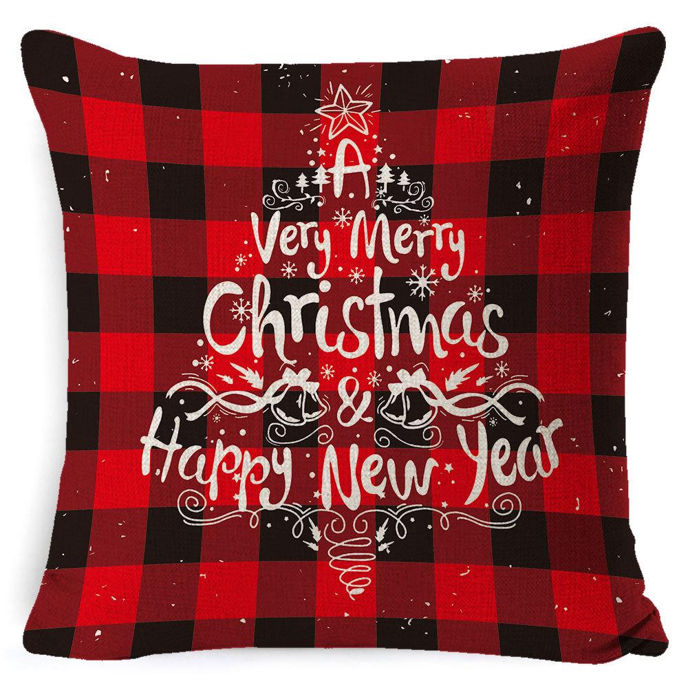 Nový vánoční povlak na polštář kostkovaný polštář domov pohovka polštář povlak na polštář dárek postel polštář