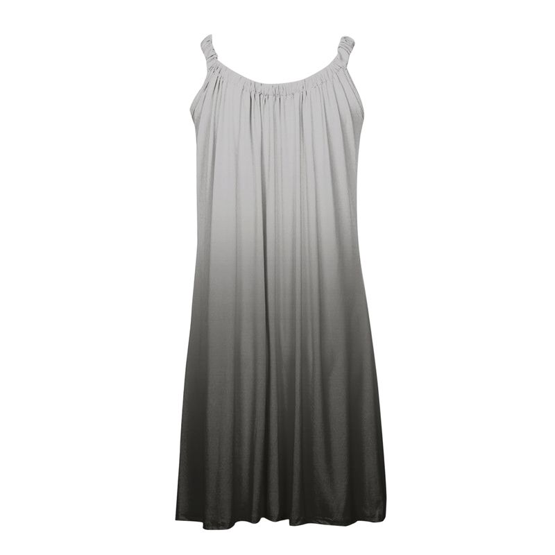

Casual Gradient Color Dress Seaside Beach Vest Gray S
