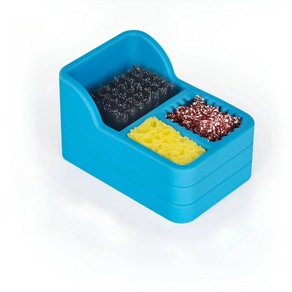 Cleaner Tool Soldering Iron Tips Cleaning BOX  Steel Brush Sponge Copper Wire 3 Clean Modes Welding Head Tin Slag Remove