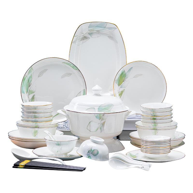 Luxus Keramik Geschirrset: Schüsseln, Teller und Essstäbchen - Perfektes Einzugsgeschenk