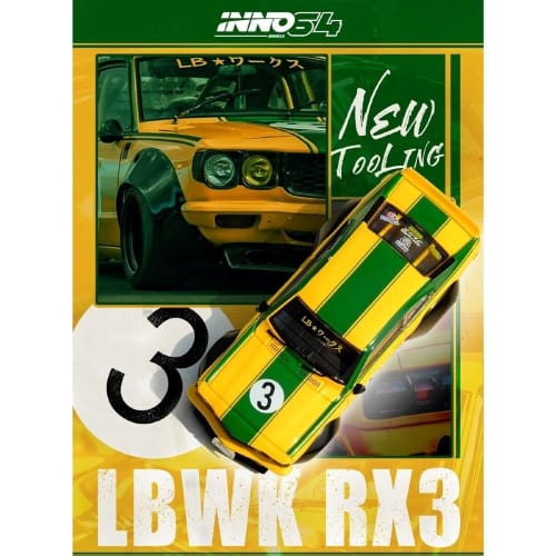 Inno Models 1/64 LB-WORKS Mazda RX3 Savanna Completed Product