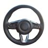 Hand-stitched Black Anti-slip Comfy Microfiber Leather Car Steering Wheel Cover For Mazda 3 Onxeira CX4 Atenza CX5 CX30