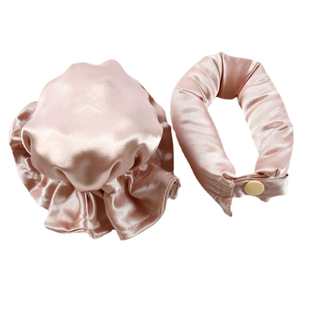 2Pcs Set Bun Bons Curly Hair Cover Set Soft Hair Rollers Sleeping Headband Curling No Heat Hair Styling Tool