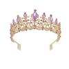 New Violet Rhinestone Bridal Crown Bridal Headdress with Headband