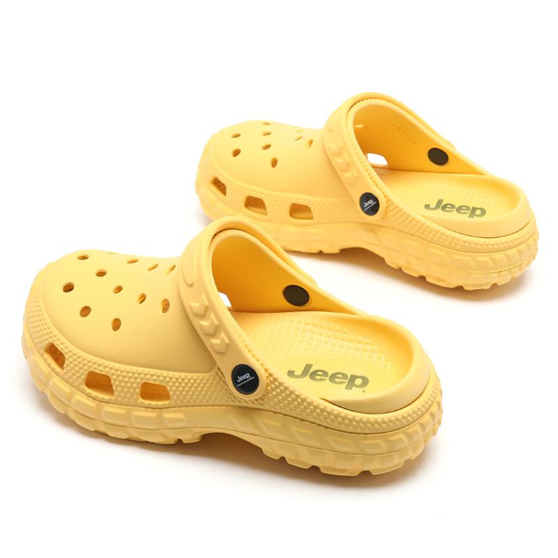 Jeep EVA Fashion Simple Hole Shoes Women Shoes Yellow P301091409-4