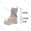 Fashion Comemore Thick Bottom Knight Boots Fashion Chunky High Heeled Women Shoes Wedge Buckle Rivet Platform Motorcycle Ankle Boots