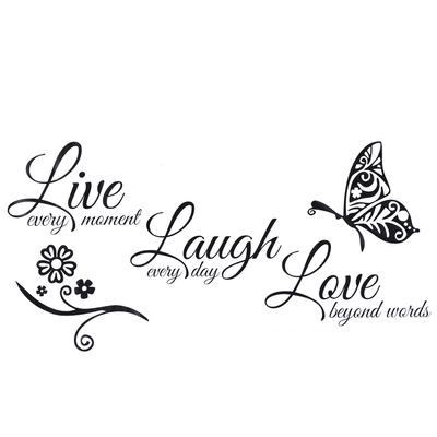 Adhesive Quote Motto Wall Sticker Bedroom Living Room Wall Decal Home Decoration