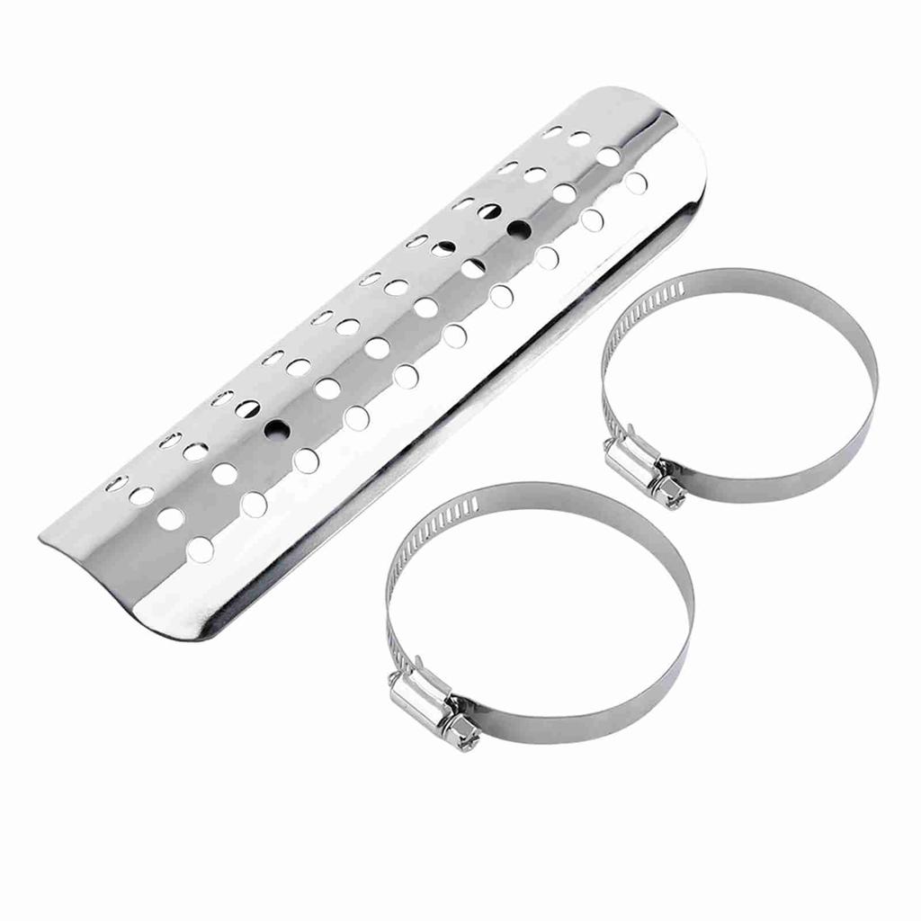 Motorcycle Hole Ht   Straight Exhaust Pipe Cover Black