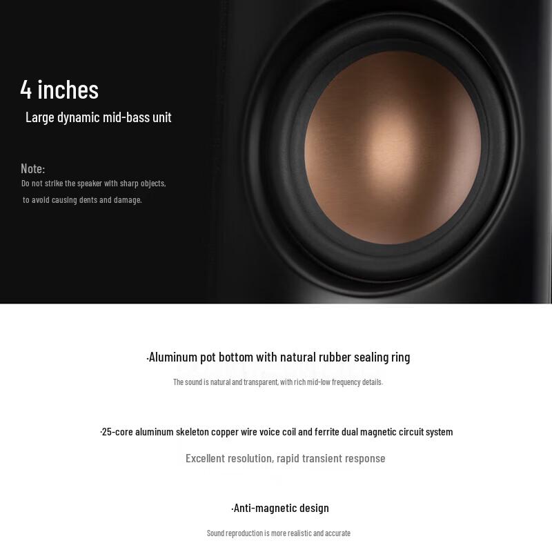 HiVi OS-10 Active Bookshelf Speakers CN plug (adapter included) (CN version)