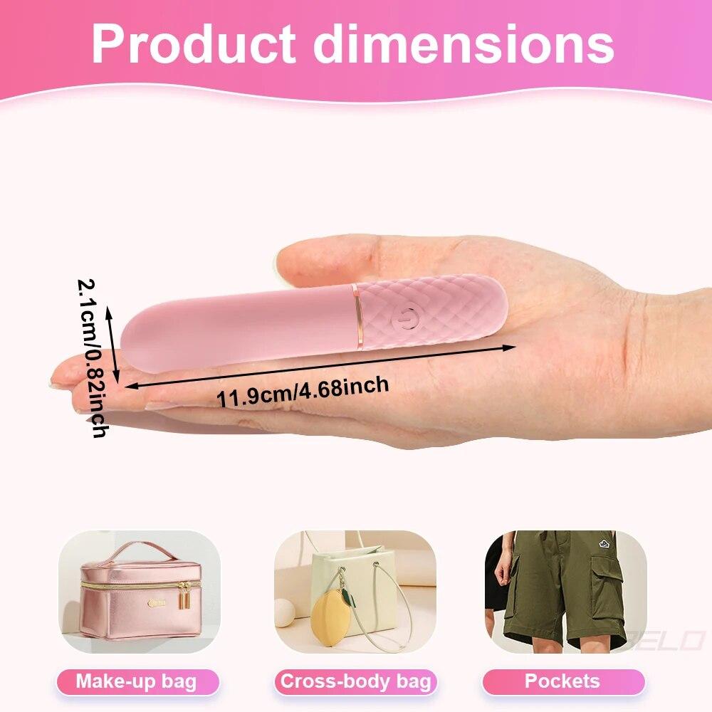 Quick Orgasm Mini Bullet Vibrator for Women 10 Modes Clitoris Stimulator Rechargeable Female Adult Goods Masturbation Sex Toys
