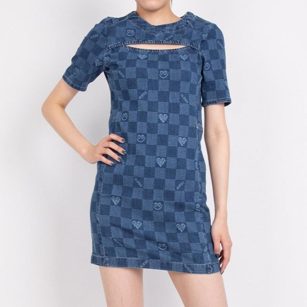 

GueSS GueSS Women S dreSS Print Split Medium Blue Yn2d6782 medium blue/XS