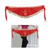 Dynamic Fringe Embroidered Sequins Waist Chain Belly Dancing Wrap Skirt Nonslip Waist Chain for Women and Girls