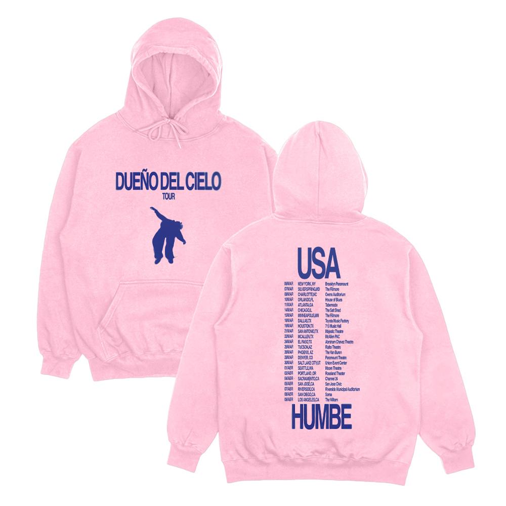 Humbe DUENO DEL CIELO Tour 2026 Hoodies Casual Long Sleeve Sweatshirts Cool Clothes Top Women Men High Street Loose Hoody