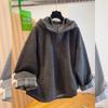 High End Half Zip Hooded Sweatshirt Women Loose Fit Casual Top