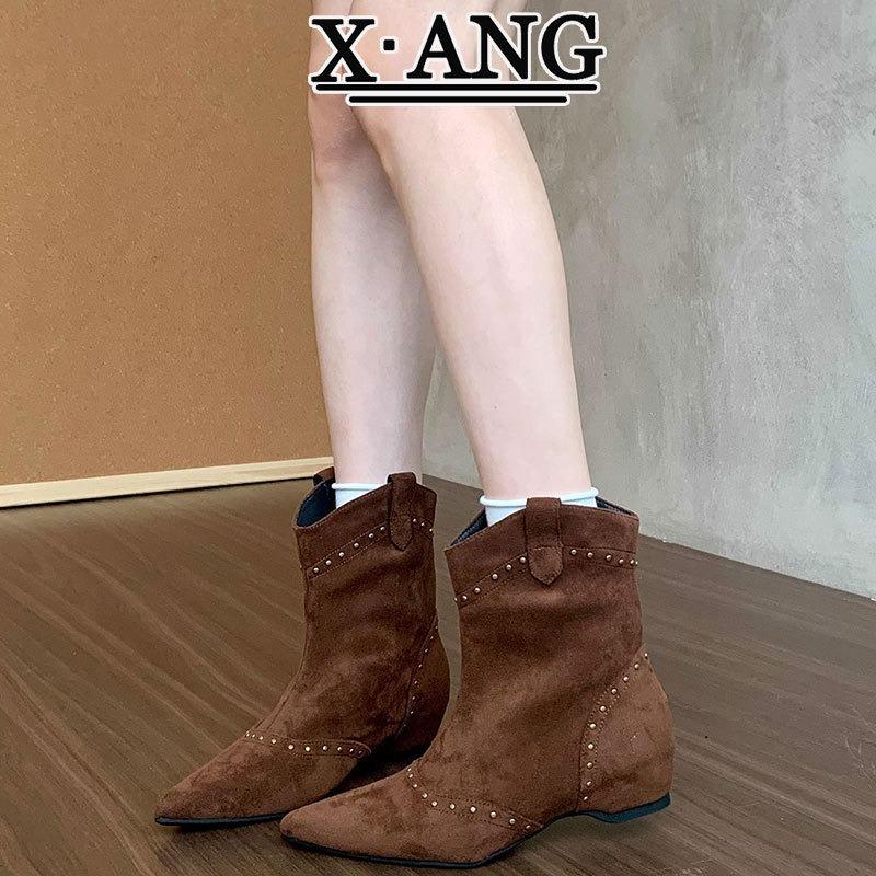 

Детские короткие ботинки Мартин из коровьей кожи на платформе, коричневые, осенне-зимние, новые, эластичные, тонкие, средней высоты 40