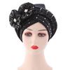 Shiny Lady African Headtie Skin-friendly Rhinestone Knot African Headwrap for Daily Life