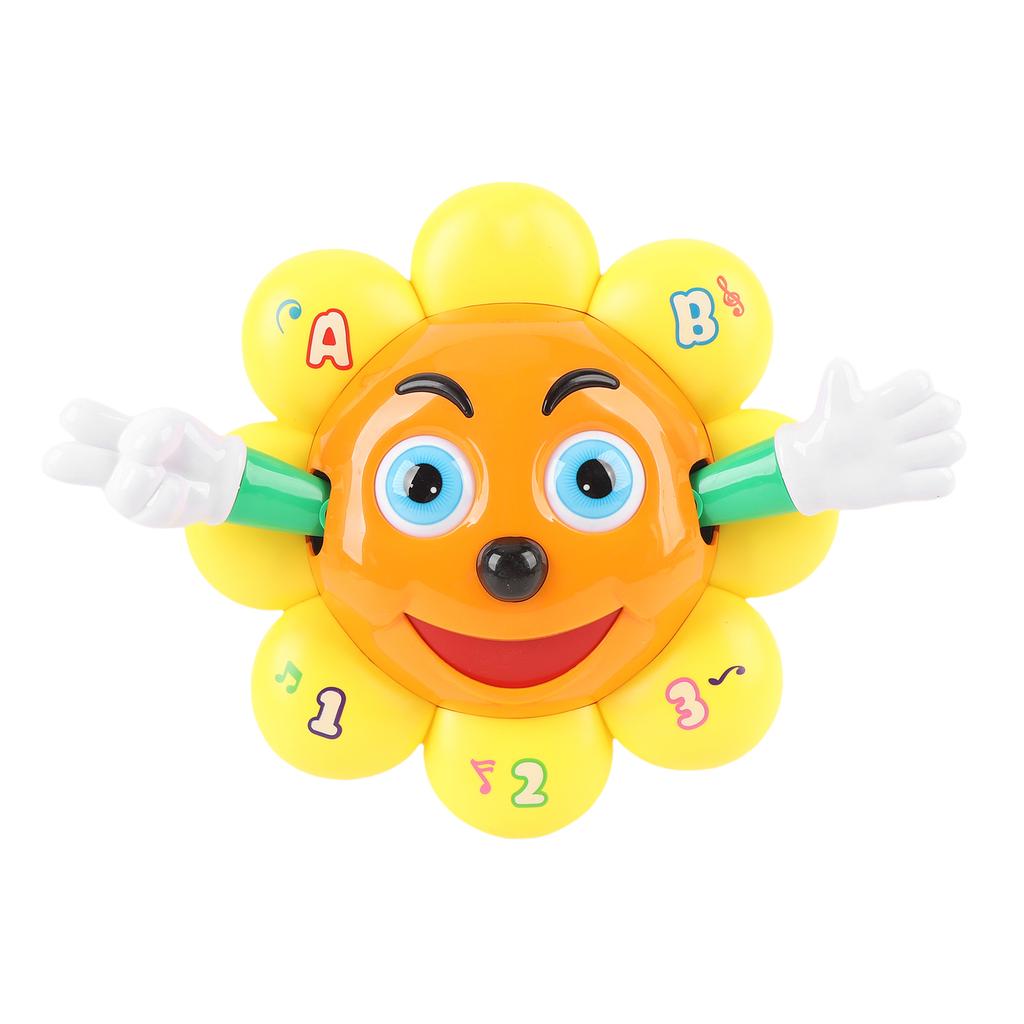 Kids Sunflower Toy Toddler Rotatable Multifunctional Child Electric Sunflower Light Up Musical Toy