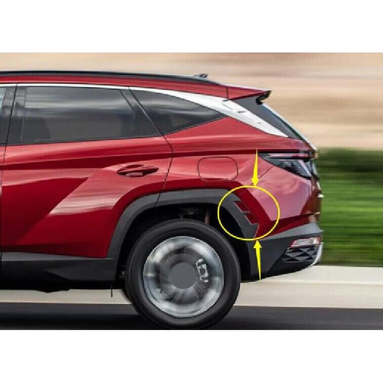Rear Mud Fender Flaps Splash Guards Trim For Hyundai Tucson -23 Bright Black
