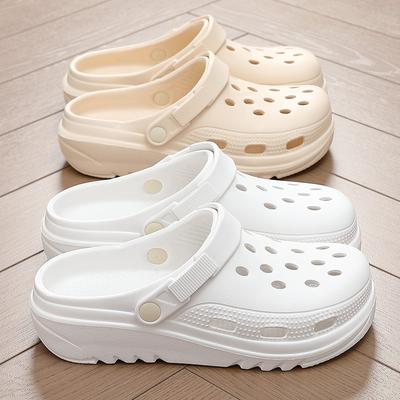 Men's Thick-Soled Hole Shoes and Women's Anti-Slip Beach Sandals for Summer Outdoor Wear