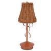 Table Lamp Touch Dimming 3 Color Temperatures Cordless Rechargeable Vintage PC Rattan Bedside Lamp with Bow for Bedroom Dinning Room