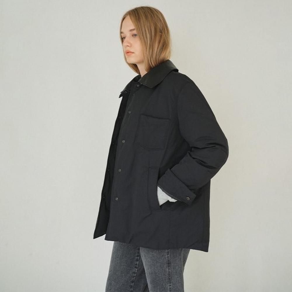 

On On Leather Color Block Collar Duck Down Nep4wm904 LIGHT BEIGE/66