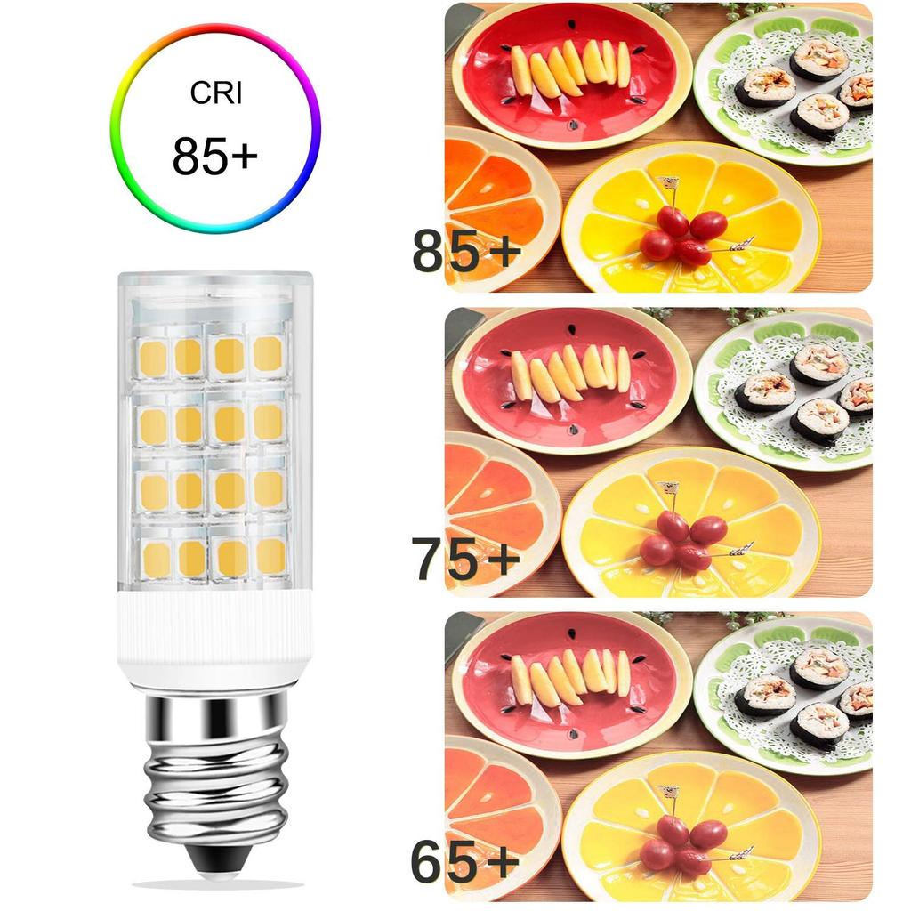 DiCUNO E12 base LED light bulb, 4W (equivalent to 40W incandescent bulb), 400lm, warm white (3000K), ceramic base, full beam angle, energy-saving,