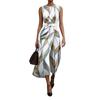 Robe Boho Sans Manches Pour Femmes Décontractée Coupe Ample Robe d'Été Imprimée