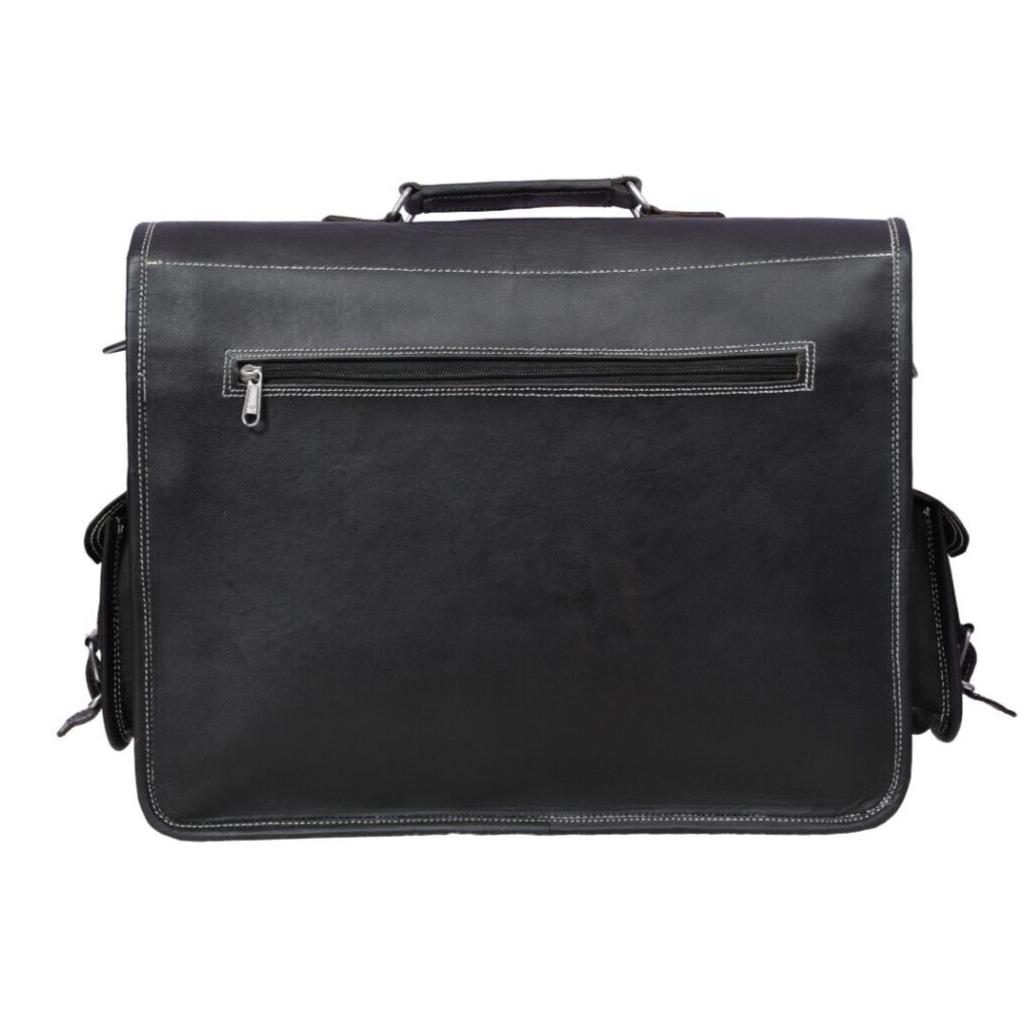 Мужская кожаная сумка через плечо ручной работы — фото 8