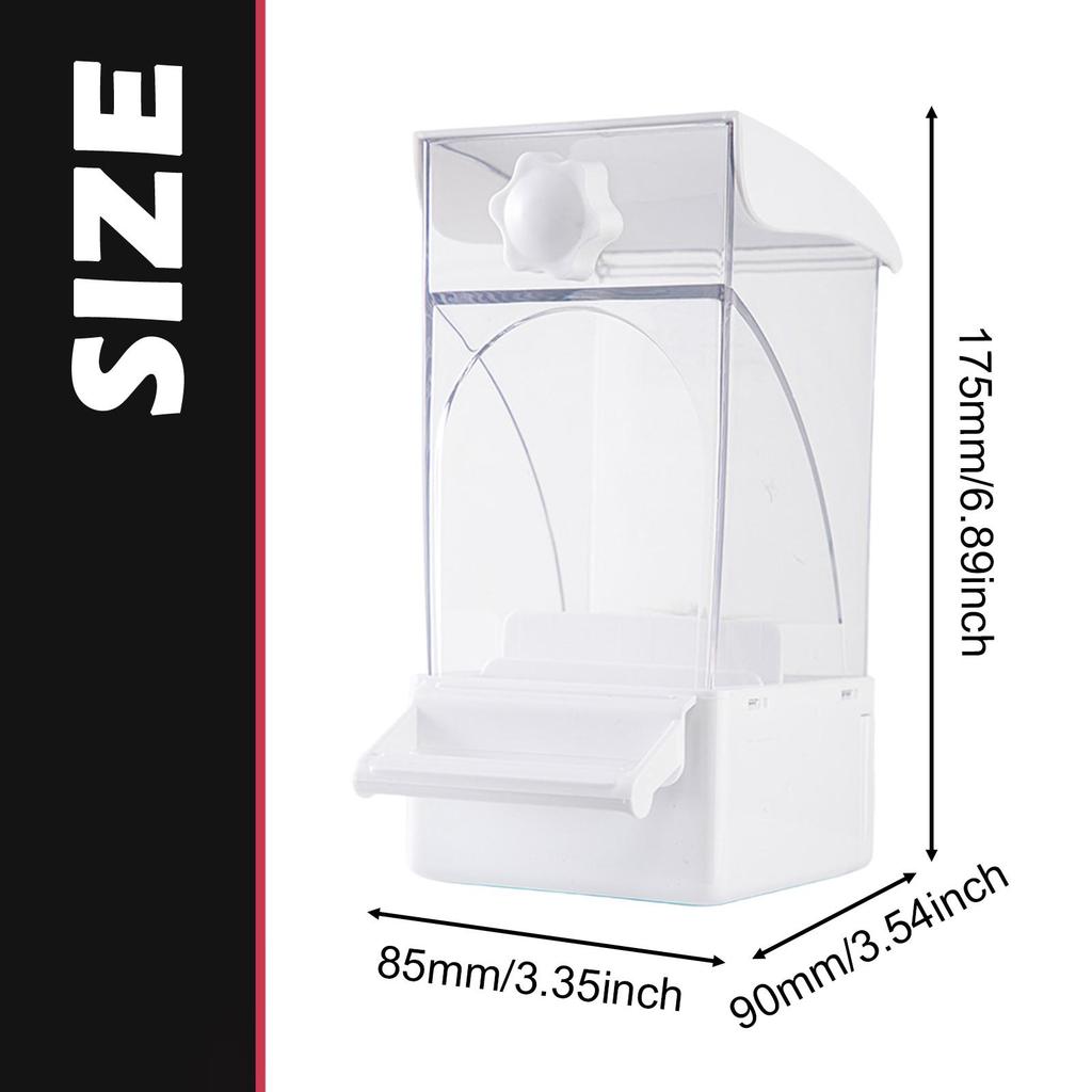 Bird Cage Feeder Reusable Food Dispenser Food Container Parrot Feeder for Budgies Cockatoo Parakeets Cockatiel Parrotlets