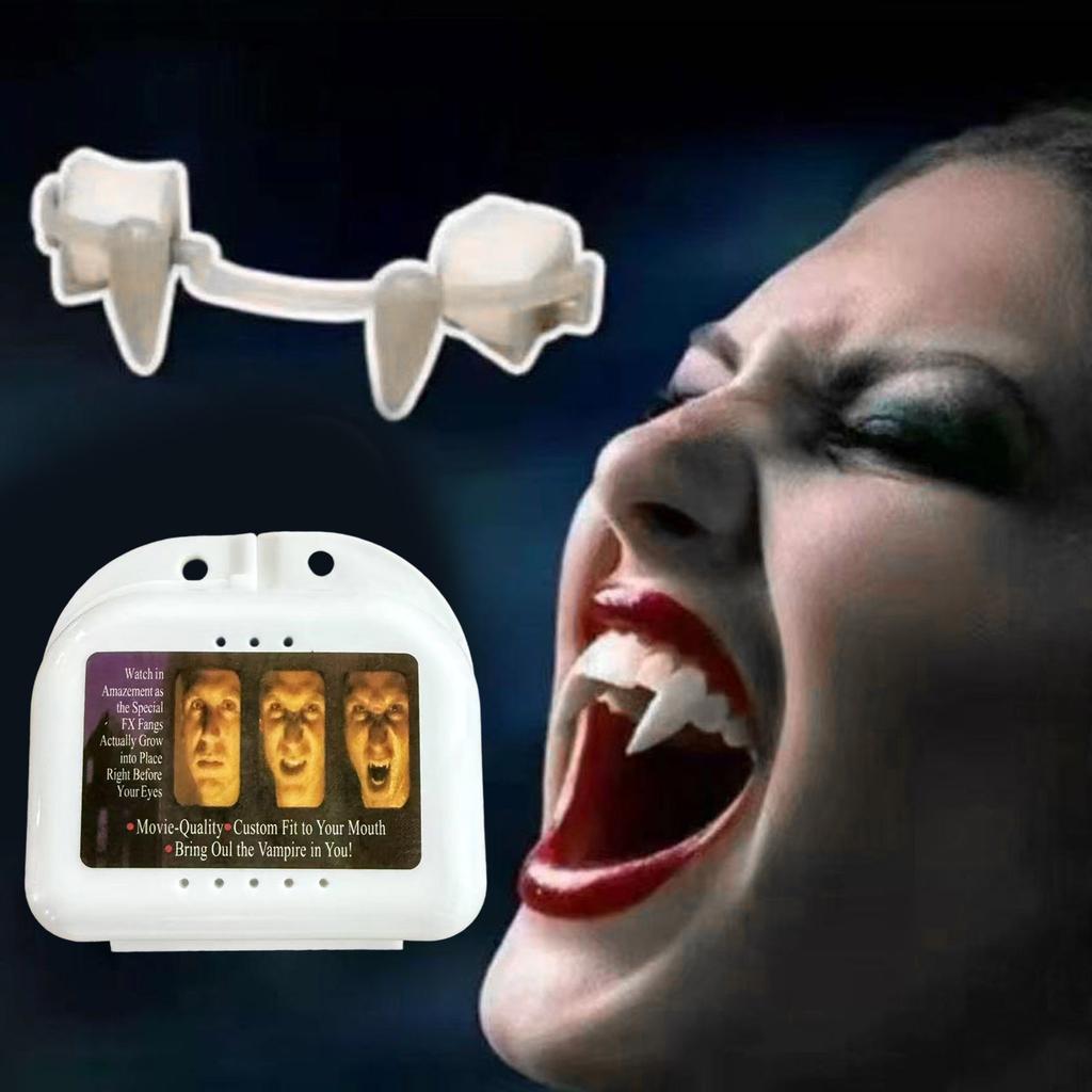 Retractable Realistic Vampires Zombied Fangs Realistic Halloween Vampires Zombied Fangs Horrifying Cosplay Fake Teeth