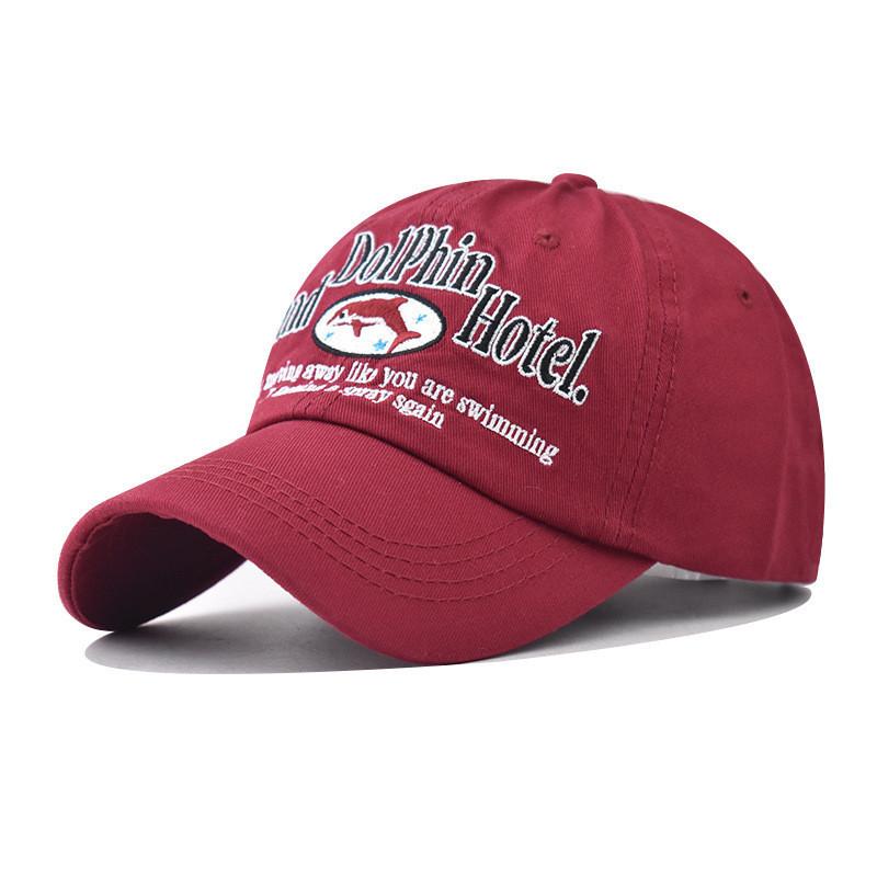 Washed Hat Old Cartoon Little Dolphin Baseball Hat Made Of Cotton