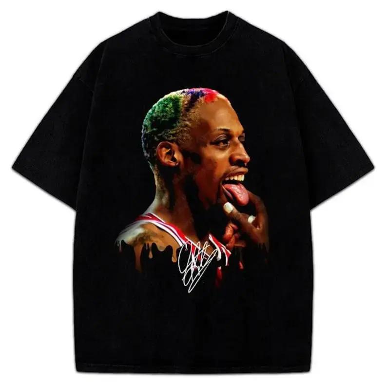 Dennis Rodman Rodzilla 90s NBA Vintage Basketball Graphic Tee Shirt S