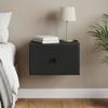 Bedside Table - MAISON EXCLUSIVE - Wall-mounted - Black - 1 Drawer - 34.5x33x20 Cm