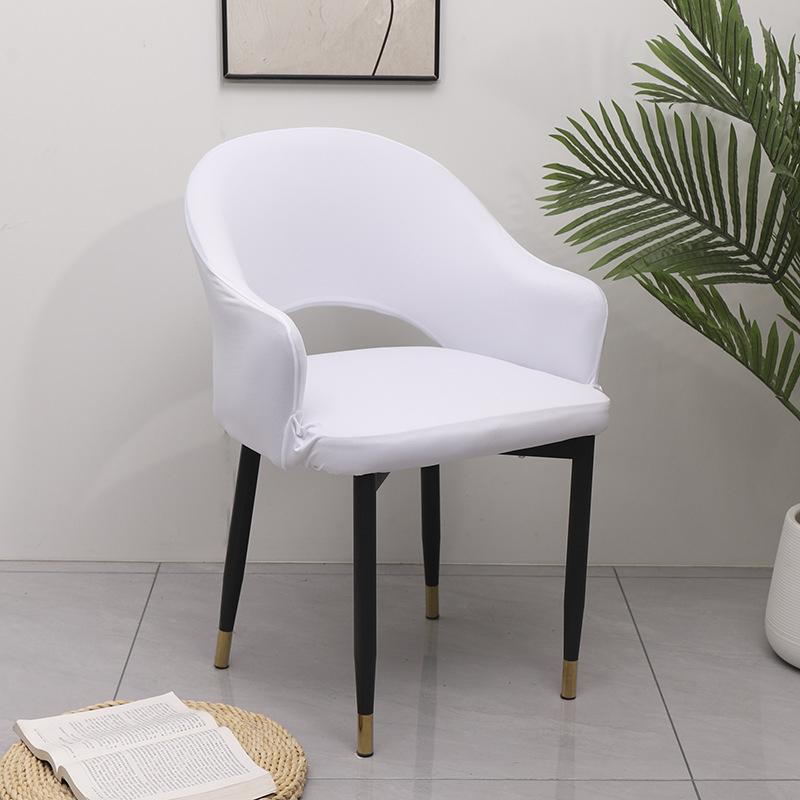

Stretch Accent Chair Cover Armchair Backrest Curved Back Dining Slipcover Office Living Room Hotel Bar Chair Seat Cover