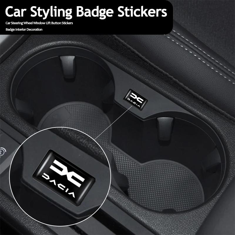 10 Piezas Accesorios Interiores de Coche Pegatinas para Botones Elevadores de Puertas y Ventanas Para Nuevo Dacia Duster Logan Sandero Jogger Spring Stepway