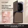 GECOMO 100Pcs Portable Facial Oil Blotting Paper with Mirror and Powder Puff, Matte Oil Absorbing Sheets for Oil Control, Makeup Accessories