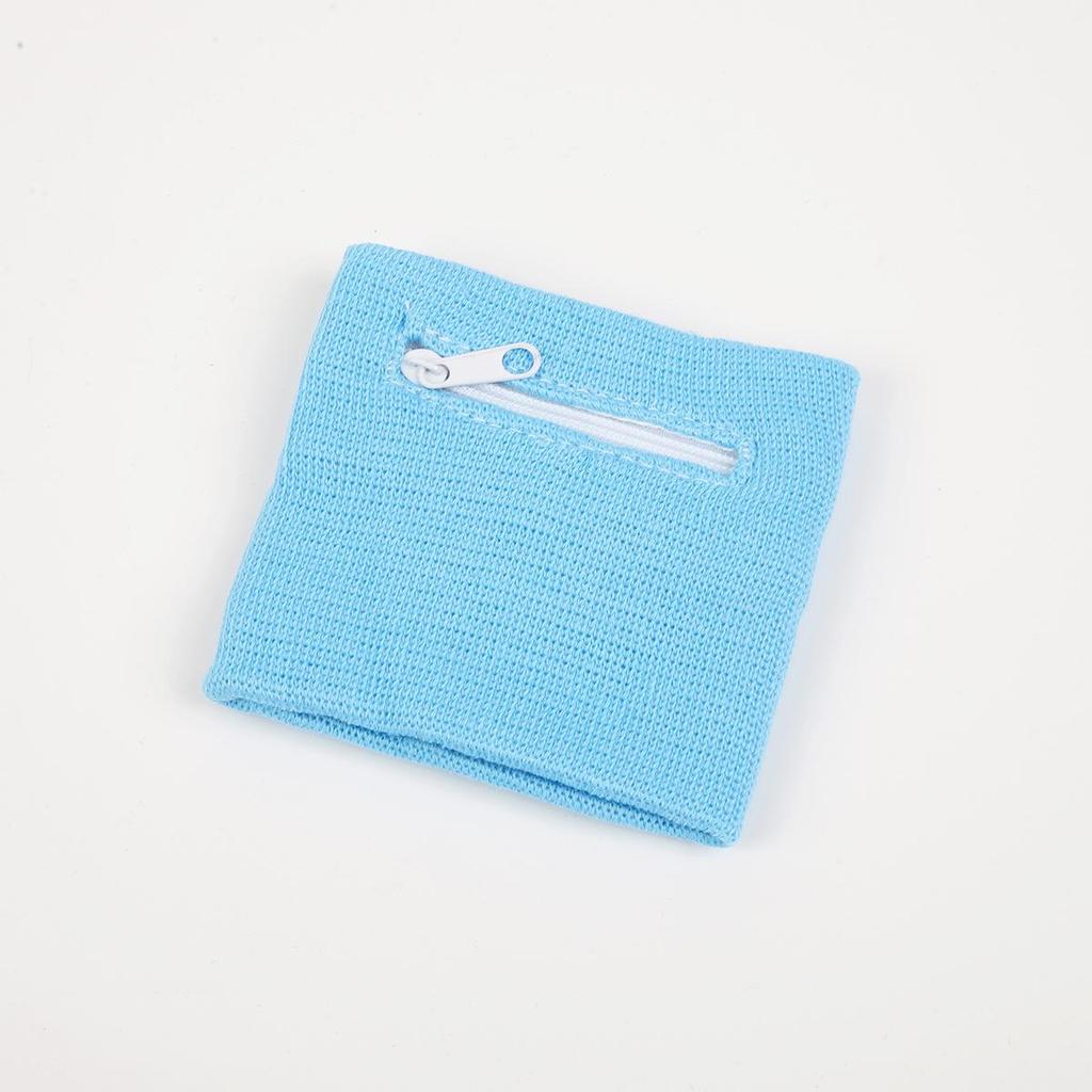 Breathable Cotton Sports Wrist Guard with Zipper Pocket for Running & Cycling
