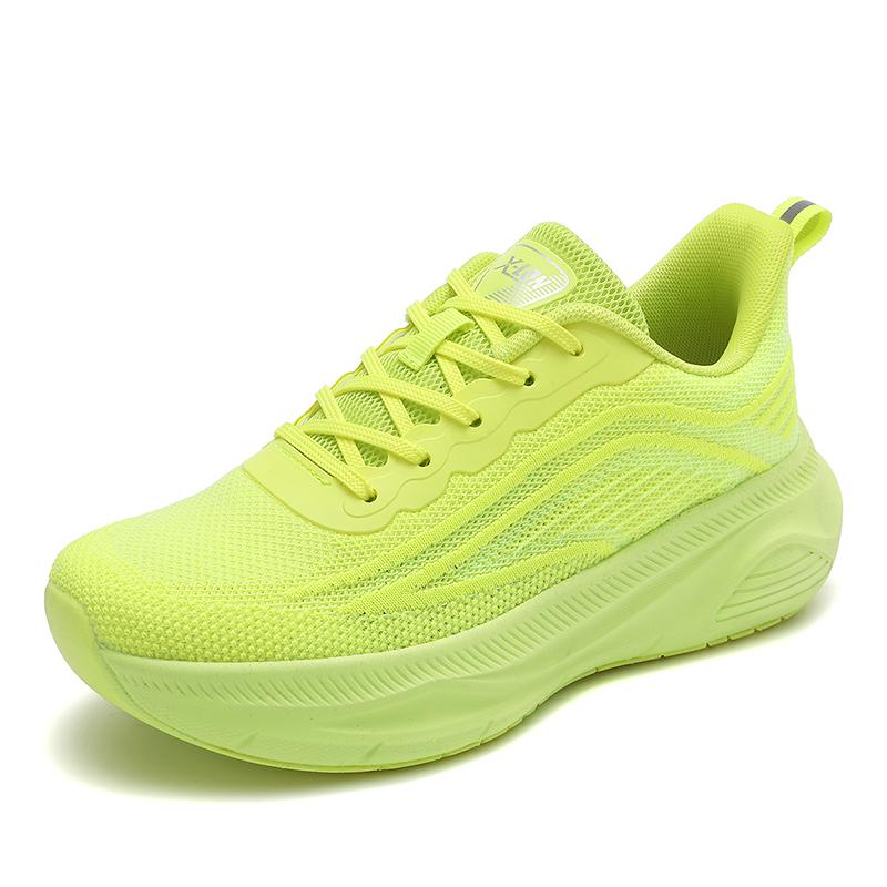 Wiosenne Damskie Buty Codzienne Oddychające Siatkowe Trampki Damskie Pomarańczowe Trampki Damskie Buty na Grubej Podeszwie Buty Sportowe na Siłownię
