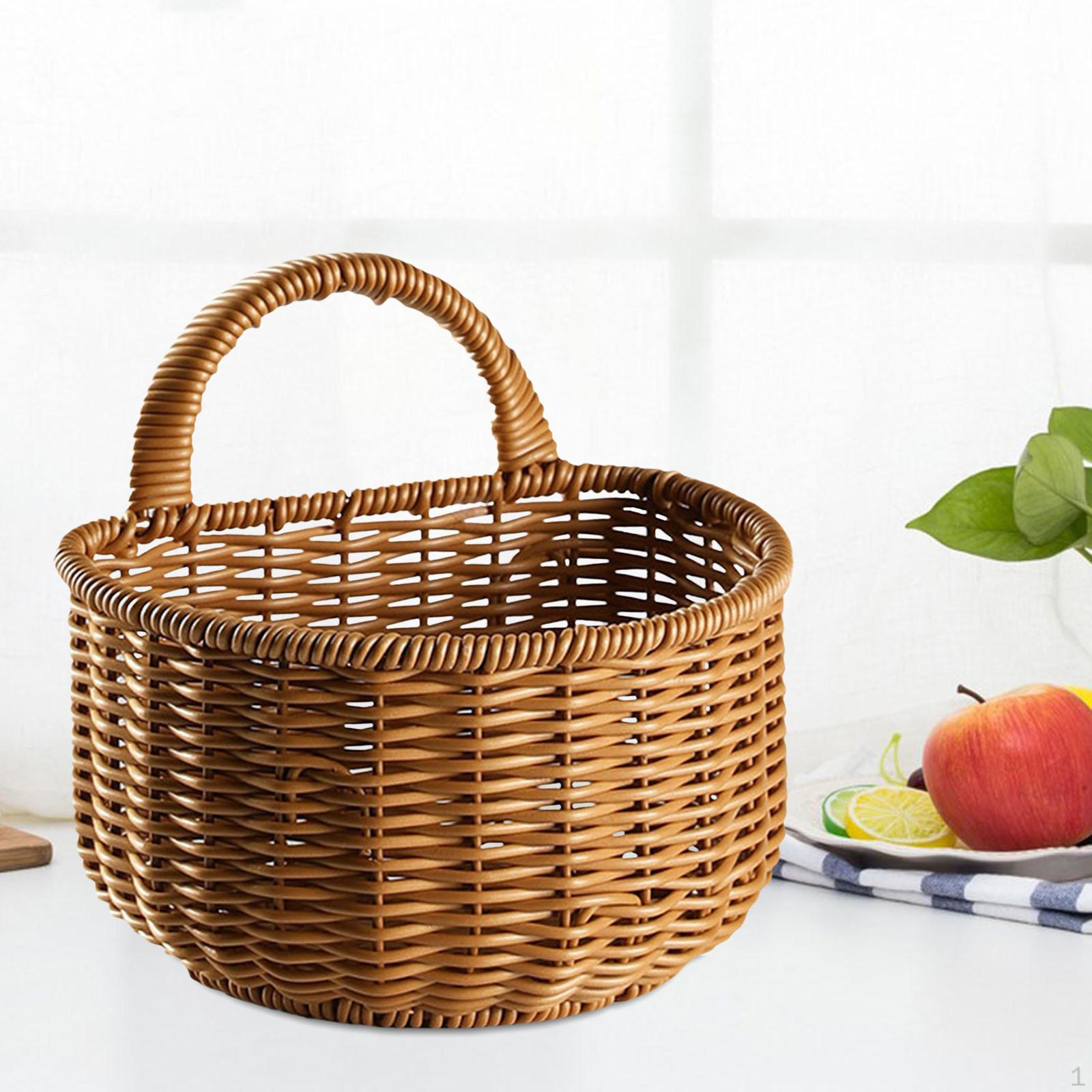 Handcrafted Hanging Storage Baskets for Kitchen Organization and Home Decor 17cmx13cmx15cm