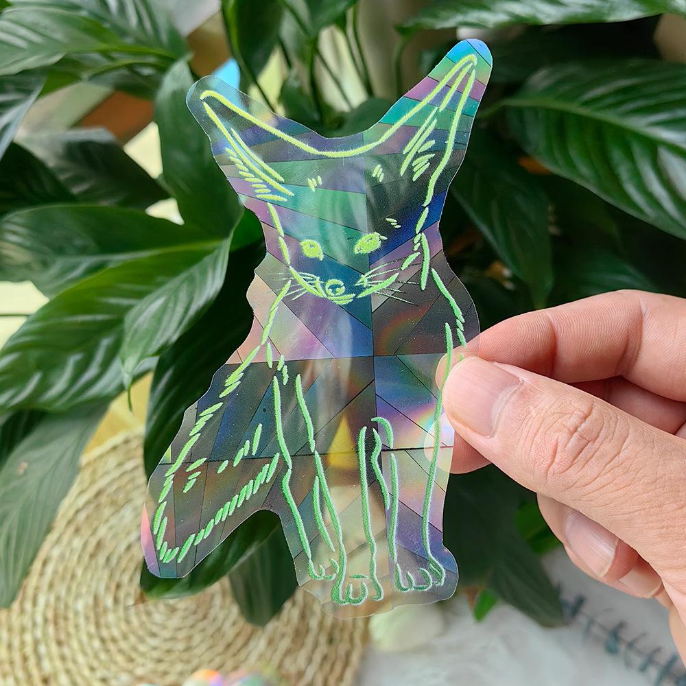 SC045-068 Window Decals for Bird Strikes Prismatic Sun Catcher PVC Rainbow Glass Stickers to Save Birds from Glass Collisions