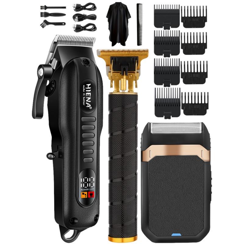New multifunctional electric hair clipper set oil head electric clipper long endurance men's razor digital display barber scissors universal