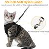 Katzengeschirr und Leine, ausbruchsicher, weiche, verstellbare Westengeschirre für Katzen, leicht zu kontrollierende, atmungsaktive Jacke mit reflektierenden Streifen
