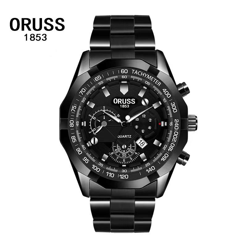 Time Watch Quartz Watch Multi-Function Three-Eye Chronograph Watch Waterproof Business Men'S Watch Men'S