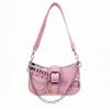 Millennium Spice Girl Underarm Bag Women's New Pink Simple Small Square Bag Versatile Chain Handbag Shoulder Bag