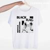 Black Flag T-shirt Summer O-Neck Short Sleeve Punk Rock Band Henry Rollins Large Bars Tshirt